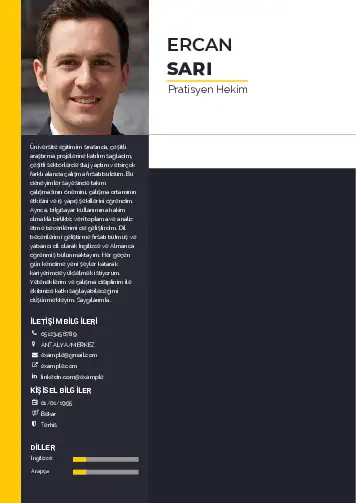 Pratisyen Hekim Cv Örnekleri cv indir